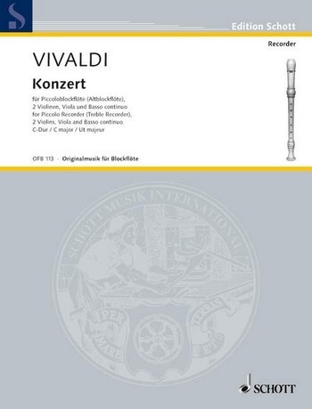 Cover: 9790001100045 | Konzert C-Dur | Antonio Vivaldi | Broschüre | Deutsch | 2018