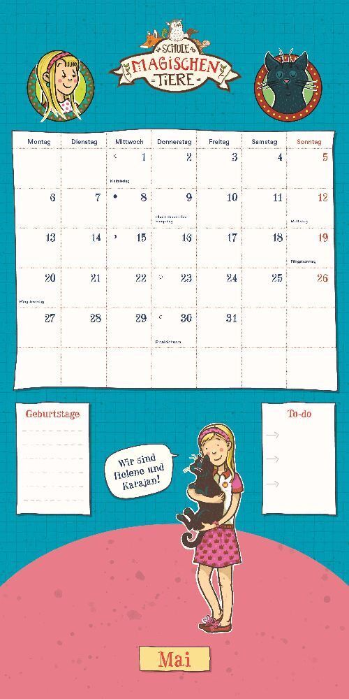 Bild: 4250809651903 | Schule der magischen Tiere 2024 - Broschürenkalender für Kinder -...
