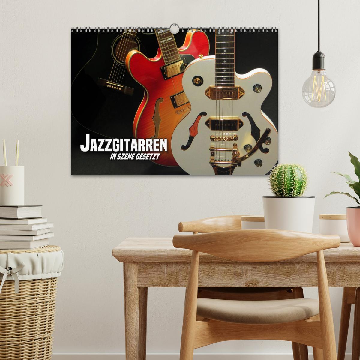 Bild: 9783435471225 | JAZZGITARREN in Szene gesetzt (Wandkalender 2025 DIN A3 quer),...