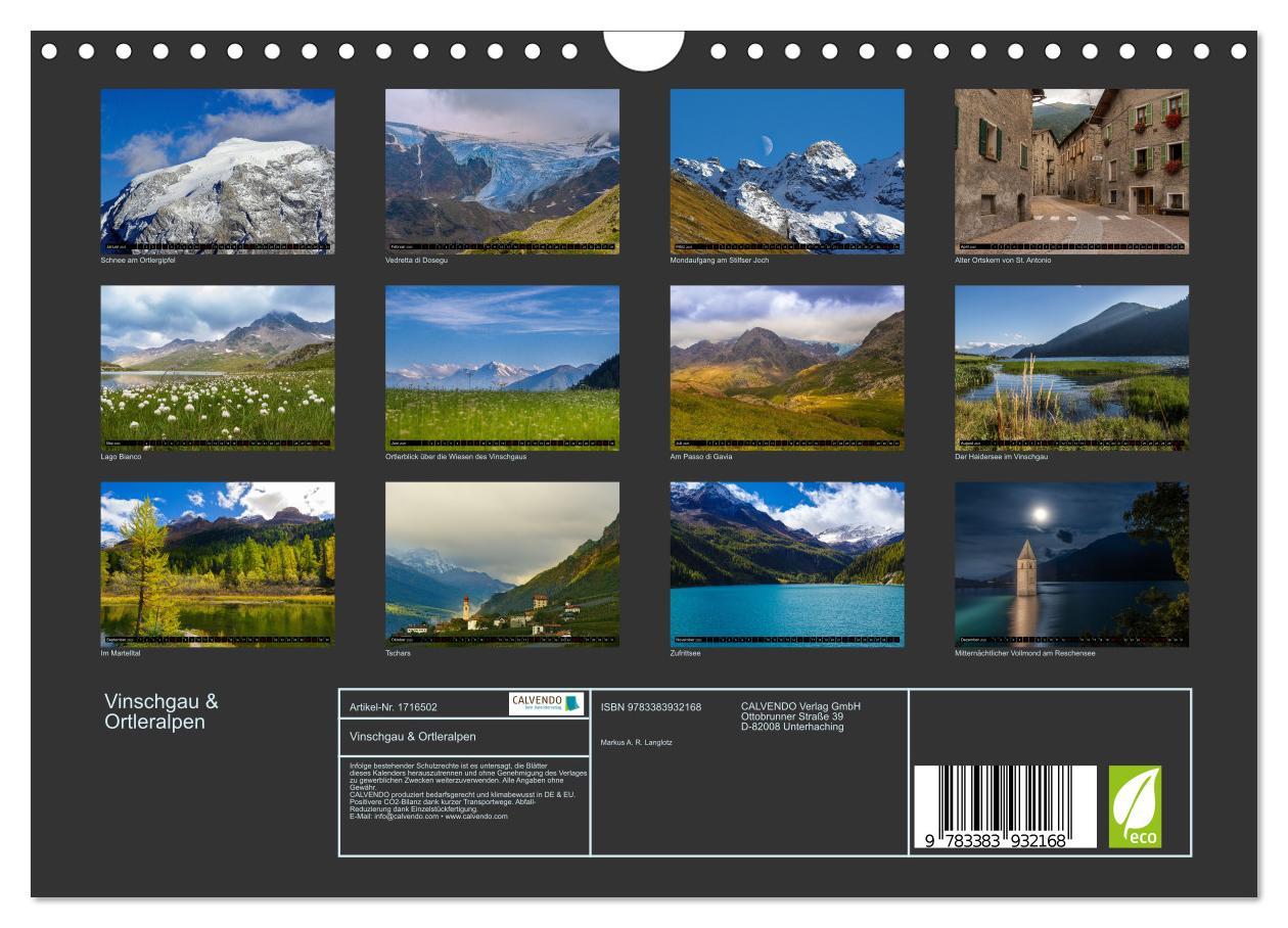 Bild: 9783383932168 | Vinschgau &amp; Ortleralpen (Wandkalender 2025 DIN A4 quer), CALVENDO...