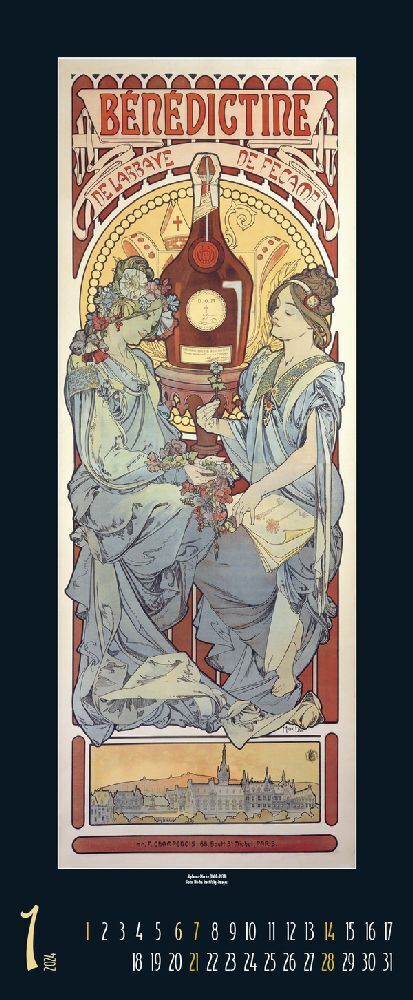 Bild: 9783731868408 | Art Nouveau 2024 | Korsch Verlag | Kalender | Spiralbindung | Deutsch