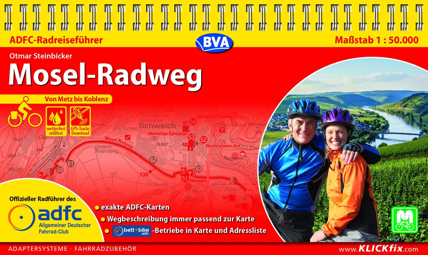Cover: 9783969900819 | ADFC-Radreiseführer Mosel-Radweg 1:50.000 praktische Spiralbindung,...