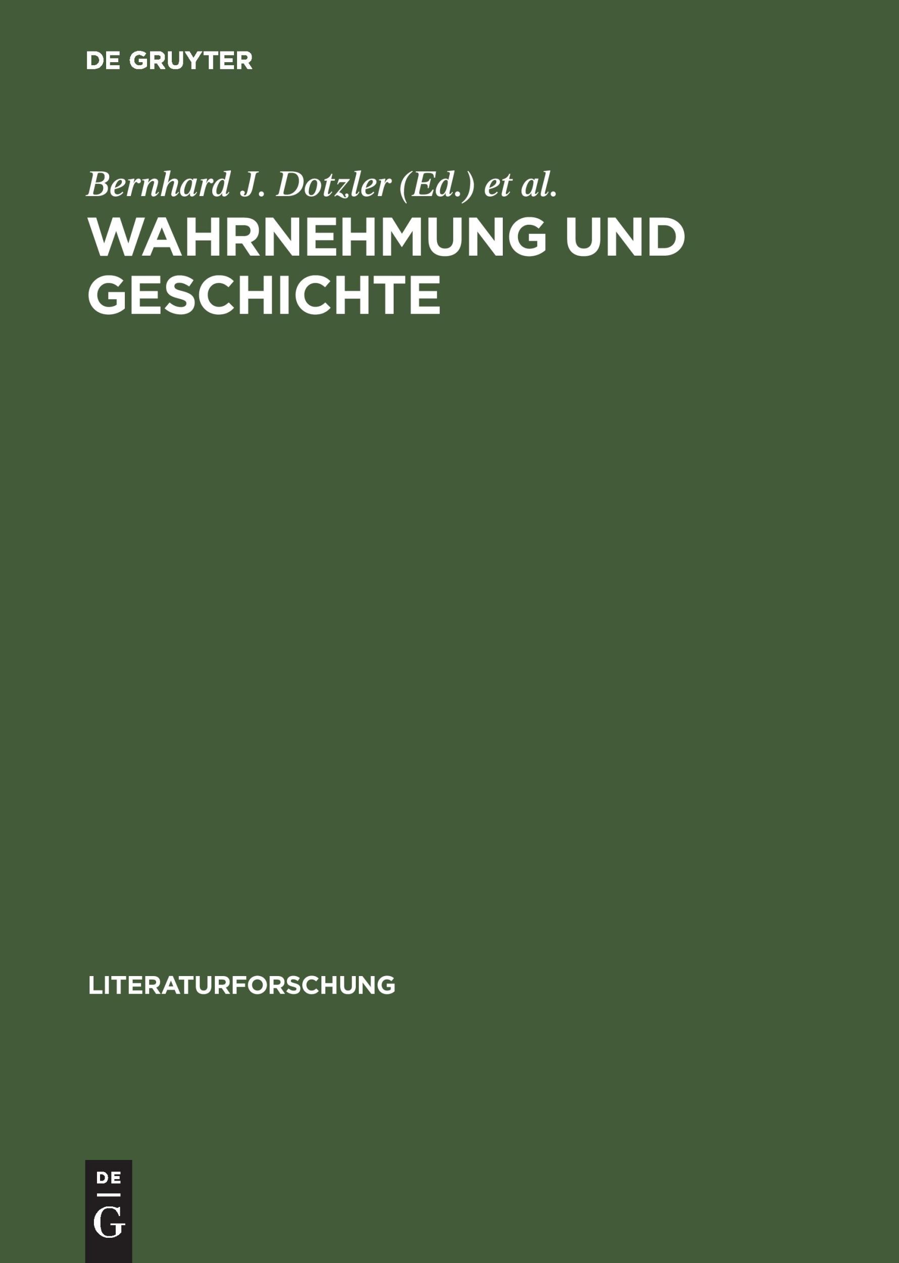 Cover: 9783050027098 | Wahrnehmung und Geschichte | Markierungen zur Aisthesis materialis