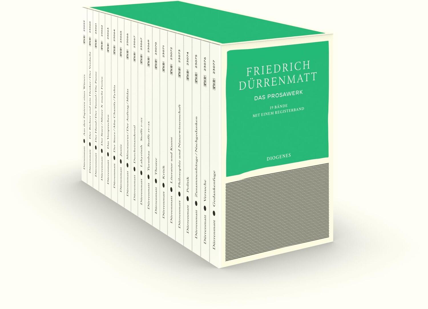 Cover: 9783257293067 | Das Prosawerk in 19 Bänden in Kassette | Friedrich Dürrenmatt | Buch