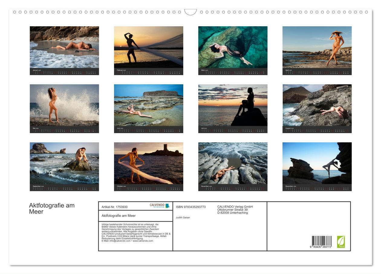 Bild: 9783435293773 | Aktfotografie am Meer (Wandkalender 2025 DIN A2 quer), CALVENDO...