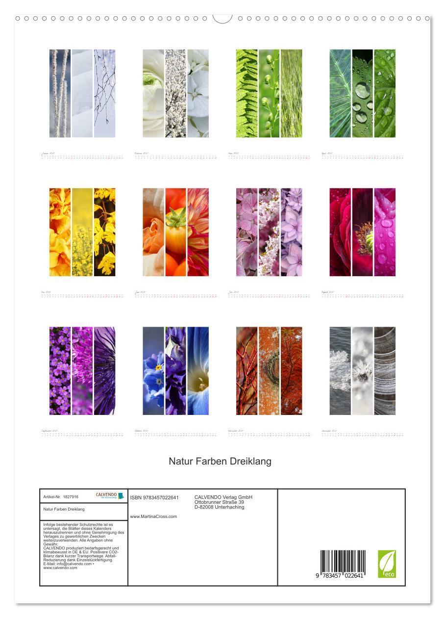 Bild: 9783457022641 | Natur Farben Dreiklang (hochwertiger Premium Wandkalender 2025 DIN...