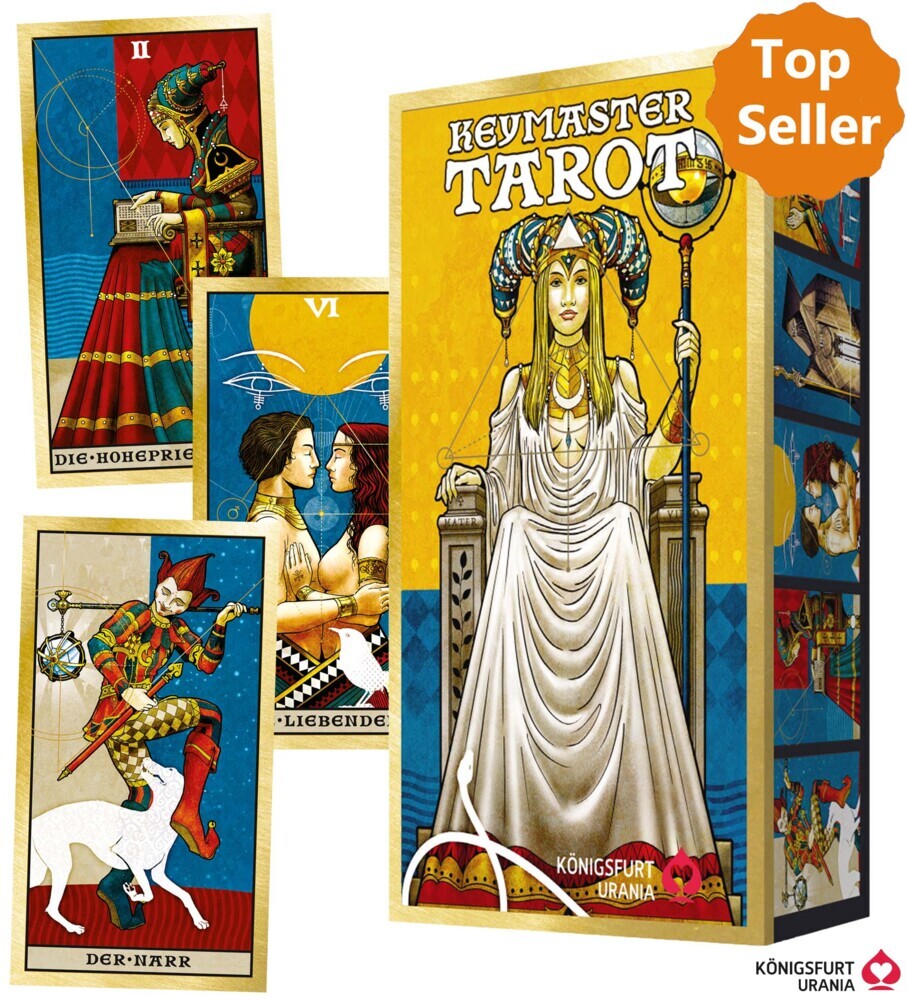 Cover: 9783868265590 | Keymaster Tarot, m. Tarotkarten | 78 Karten mit Goldfolie und Booklet