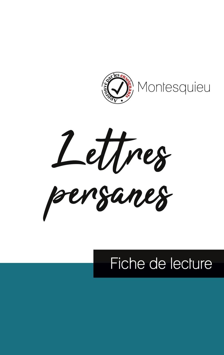 Cover: 9782759313341 | Lettres persanes de Montesquieu (fiche de lecture et analyse...