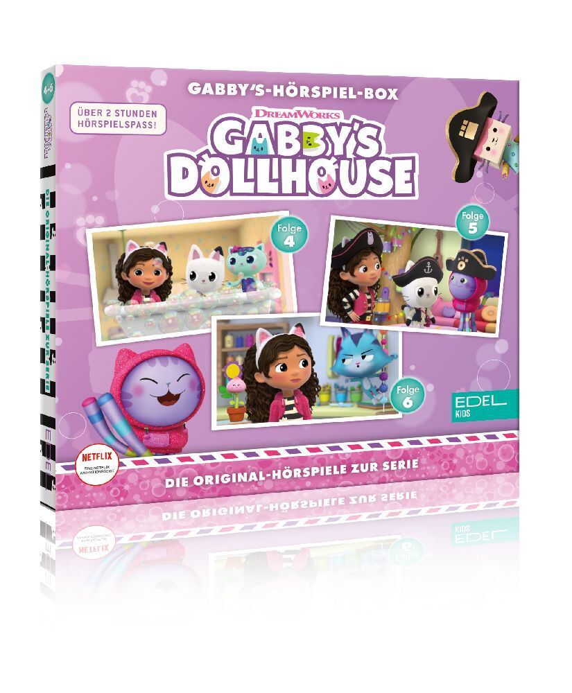 Cover: 4029759188872 | Gabby's Dollhouse Hörspiel-Box. Box.2, 3 Audio-CDs | Folge.4-6 | CD