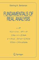 Cover: 9780387984803 | Fundamentals of Real Analysis | Sterling K. Berberian | Taschenbuch