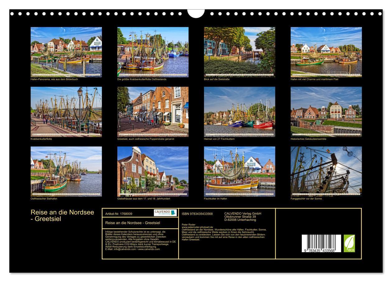 Bild: 9783435433568 | Reise an die Nordsee - Greetsiel (Wandkalender 2025 DIN A3 quer),...