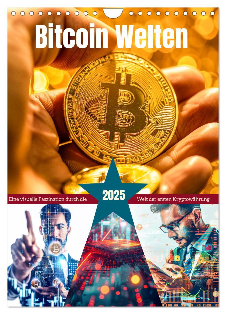 Cover: 9783457175156 | Bitcoin Welten (Wandkalender 2025 DIN A4 hoch), CALVENDO...