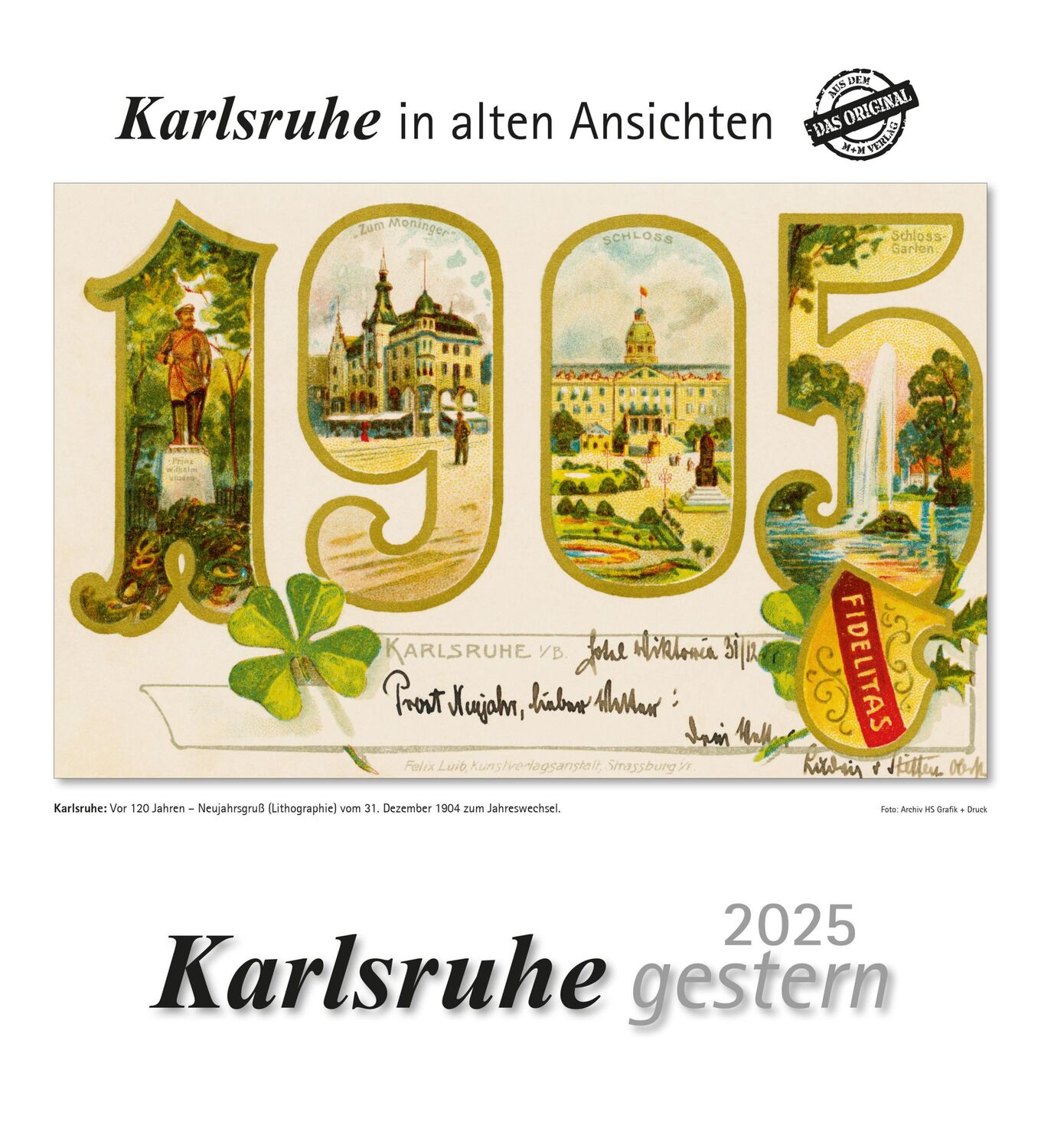 Cover: 9783961666102 | Karlsruhe gestern 2025 | Karlsruhe in alten Ansichten | Kalender