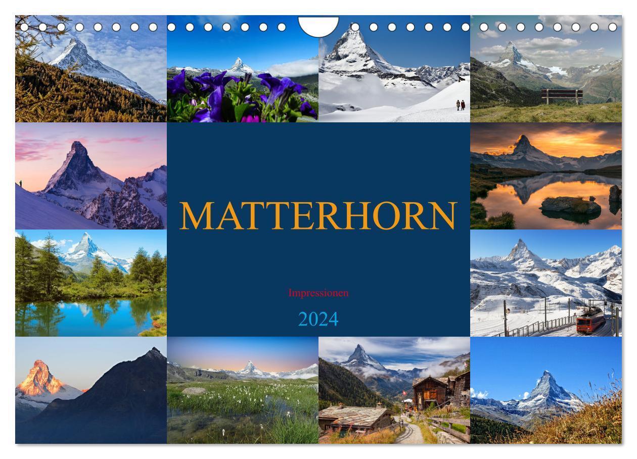 Cover: 9783383542107 | MATTERHORN Impressionen (Wandkalender 2024 DIN A4 quer), CALVENDO...