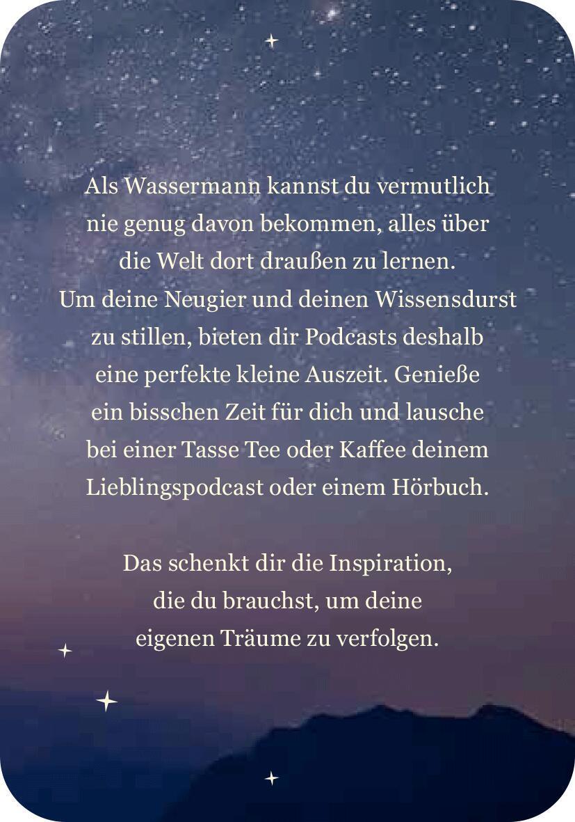 Bild: 9783845849751 | Achtsamkeit für den Wassermann | 50 Astro-Kärtchen | Taschenbuch