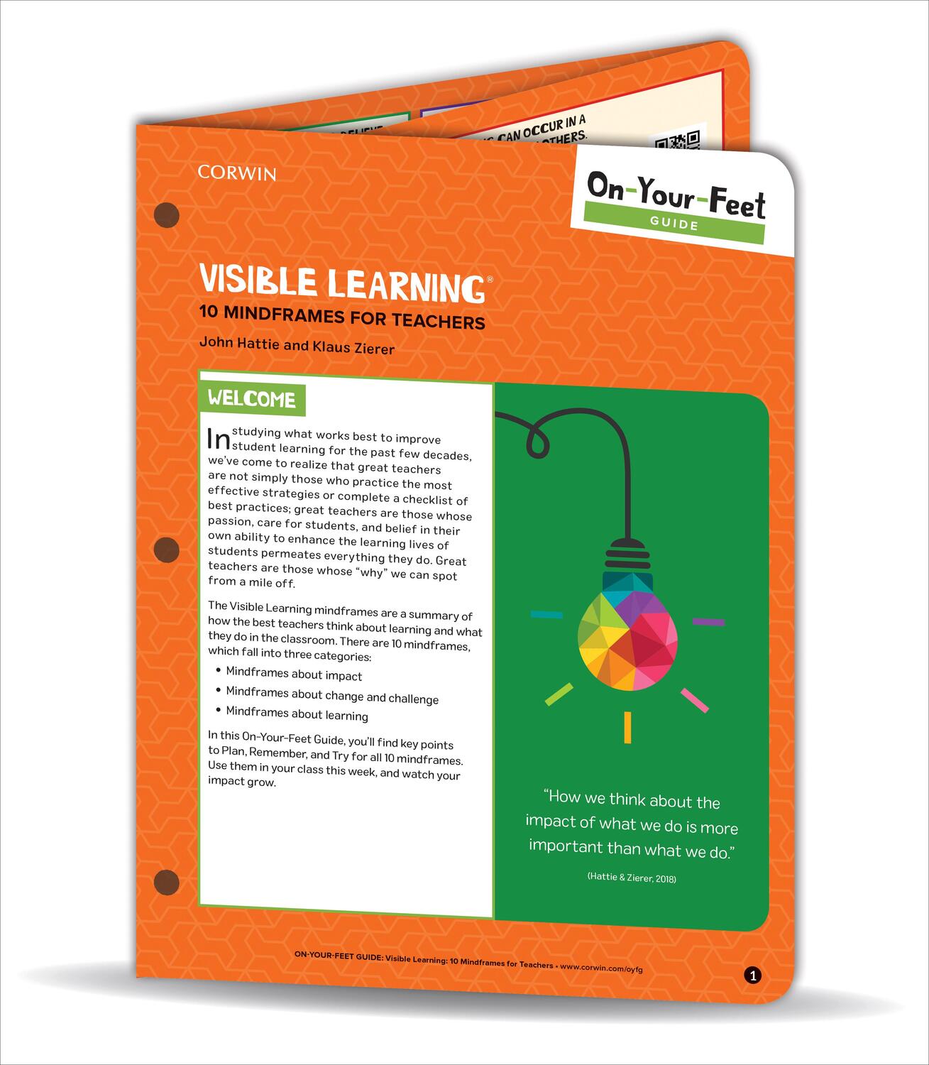 Cover: 9781544395241 | On-Your-Feet Guide: Visible Learning | 10 Mindframes for Teachers