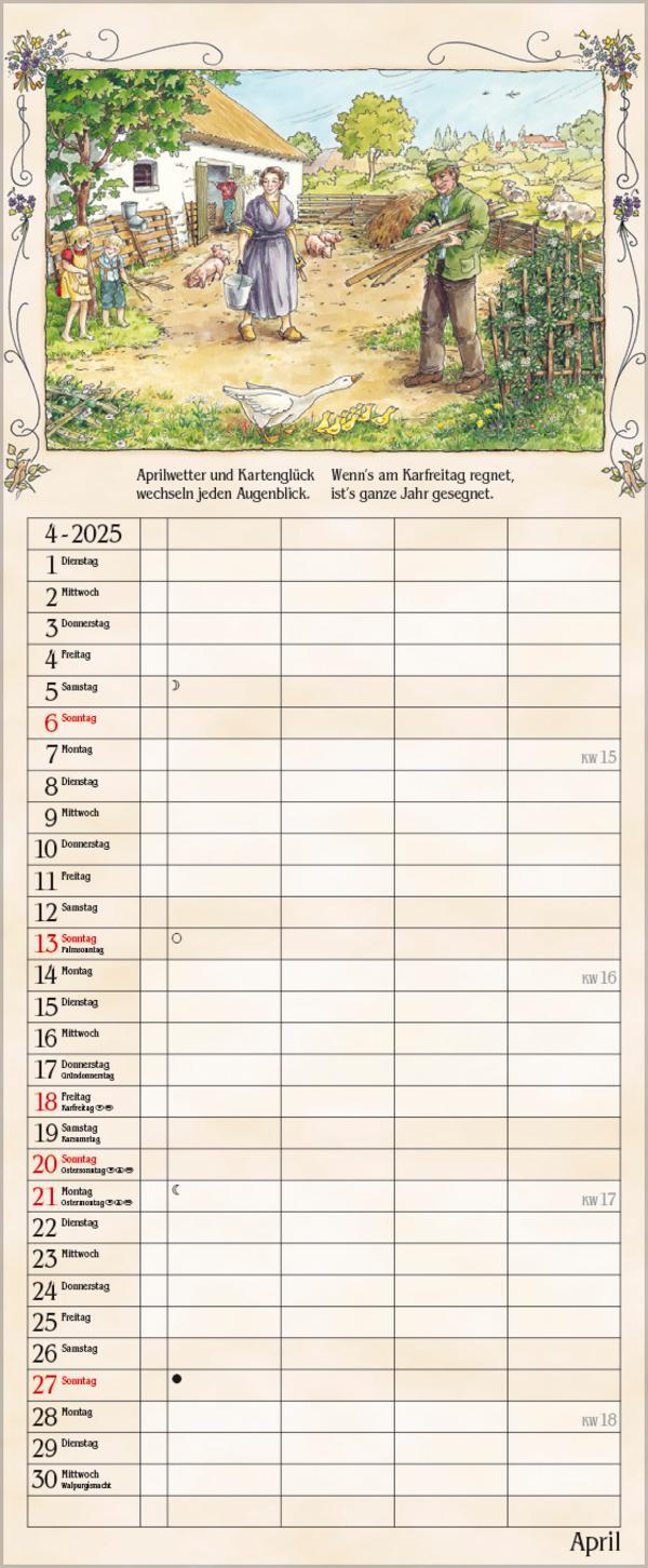 Bild: 9783731876915 | Bauernkalender 2025 | Verlag Korsch | Kalender | 14 S. | Deutsch
