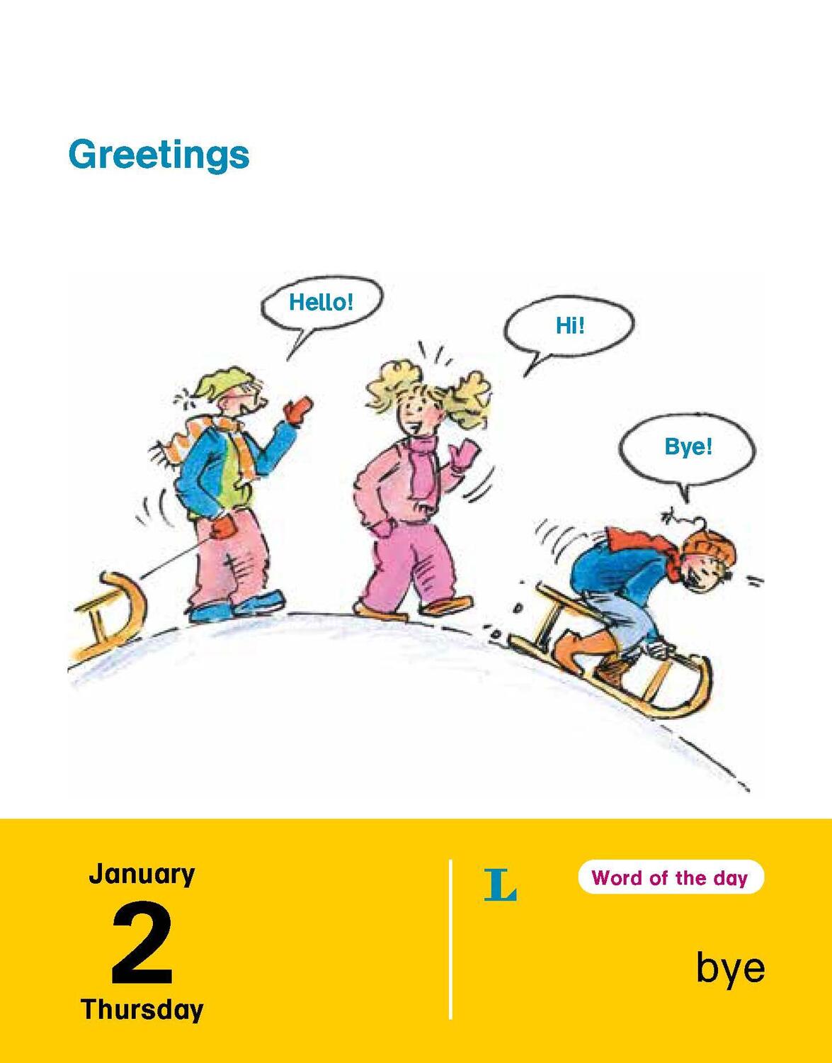 Bild: 9783125635852 | Langenscheidt Kinderkalender Englisch 2025 | Tagesabreißkalender