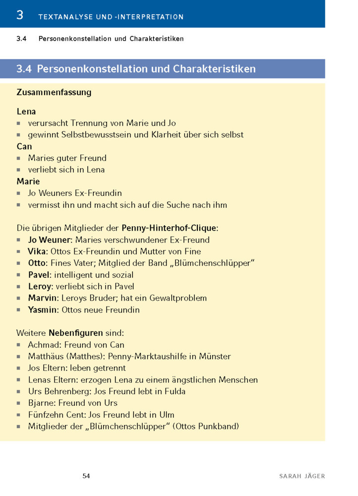 Bild: 9783804431492 | Nach vorn nach Süden von Sarah Jäger - Textanalyse und Interpretation