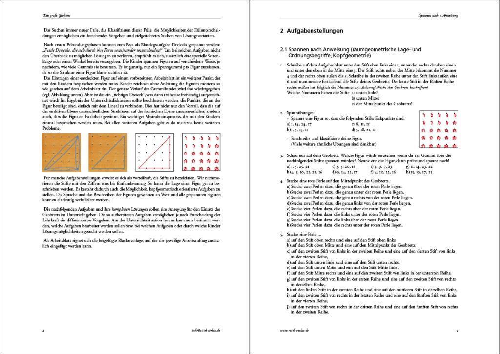 Bild: 9783936443394 | Aufgabensammlung für das 5x5 Geobrett | Hans Günter Senftleben | Buch