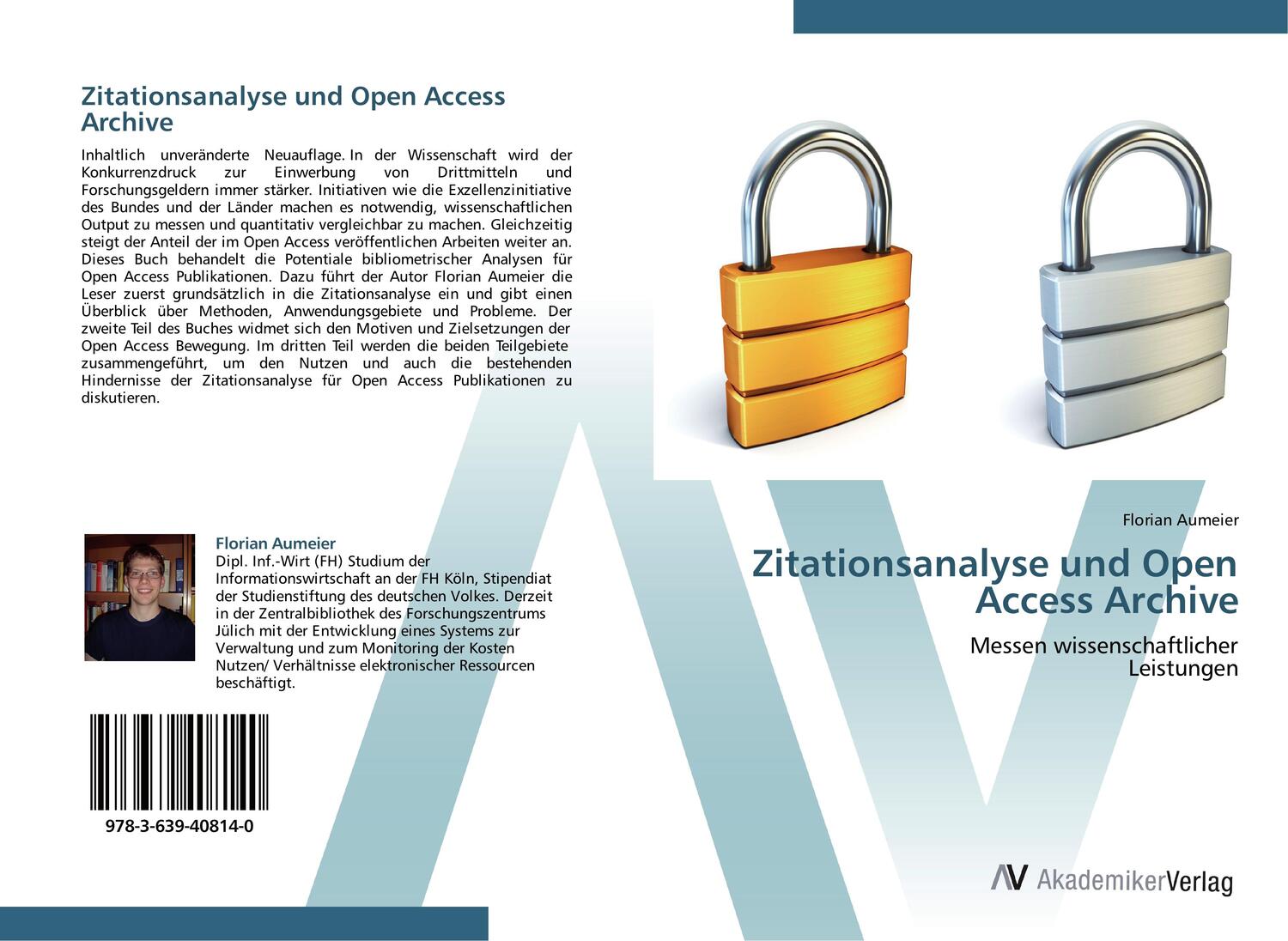 Cover: 9783639408140 | Zitationsanalyse und Open Access Archive | Florian Aumeier | Buch