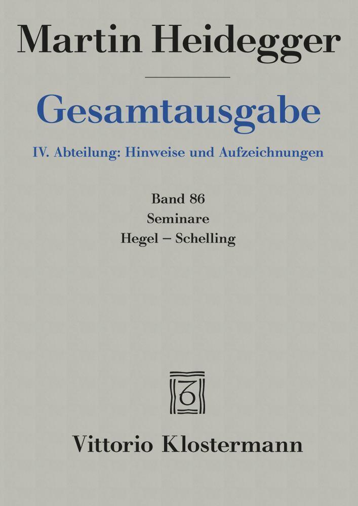 Cover: 9783465036821 | Seminare: Hegel-Schelling | Martin Heidegger | Buch | 2011
