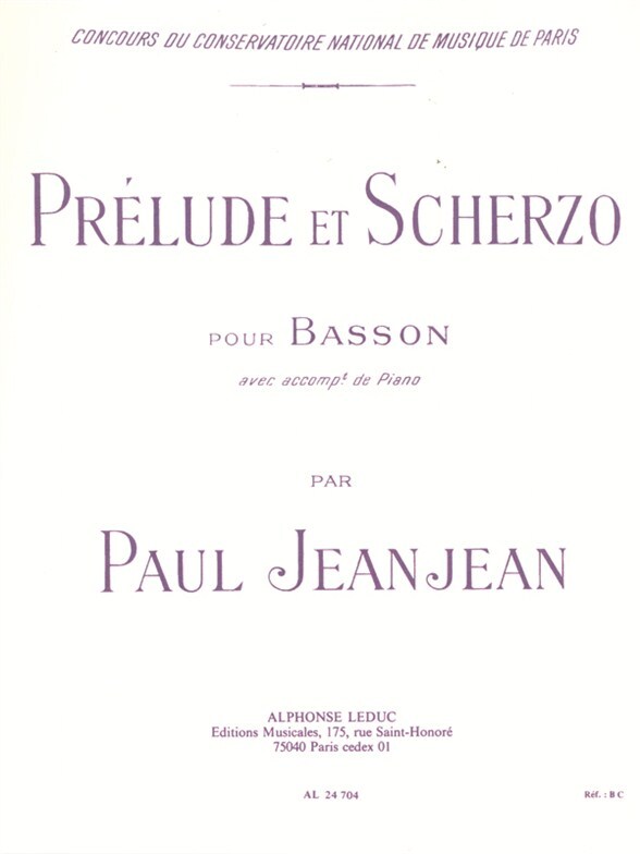 Cover: 9790046247040 | Prelude Et Scherzo | Paul Jeanjean | Buch | Alphonse Leduc