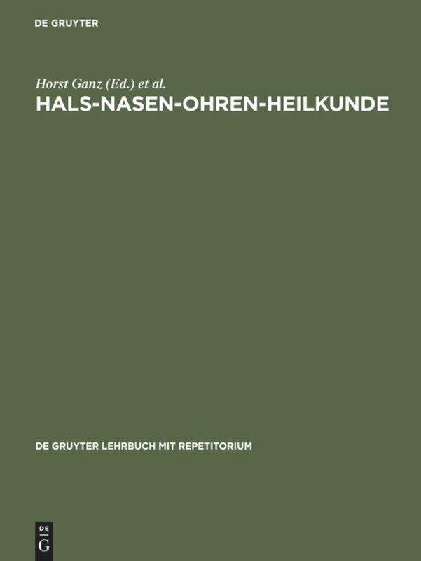 Cover: 9783110147421 | Hals-Nasen-Ohren-Heilkunde | V. Jahnke (u. a.) | Buch | XI | Deutsch