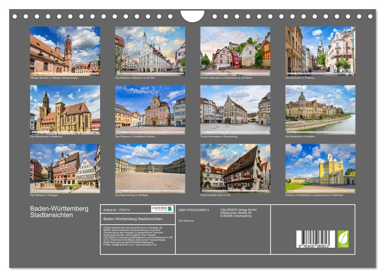 Bild: 9783435065813 | Baden-Württemberg Stadtansichten (Wandkalender 2025 DIN A4 quer),...