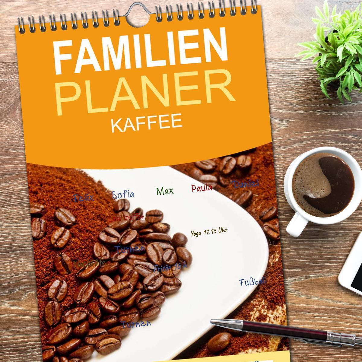 Bild: 9783457126325 | Familienplaner 2025 - KAFFEE 2025 mit 5 Spalten (Wandkalender, 21 x...