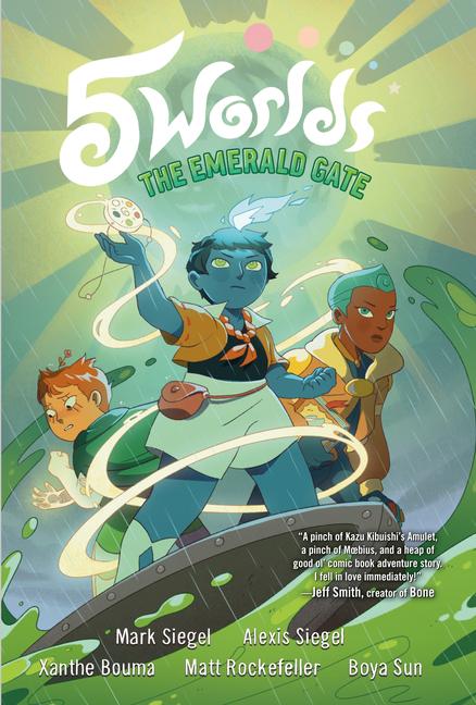 Cover: 9780593120590 | 5 Worlds Book 5: The Emerald Gate | (A Graphic Novel) | Siegel (u. a.)