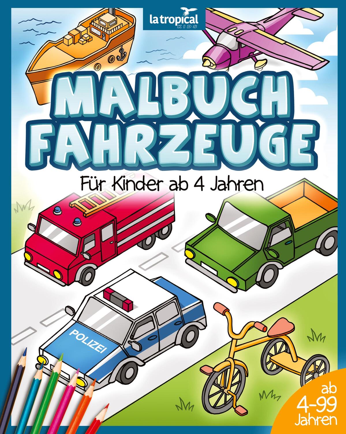 Cover: 9783969080375 | Malbuch Fahrzeuge für Kinder ab 4 Jahren | David Ludwig | Taschenbuch