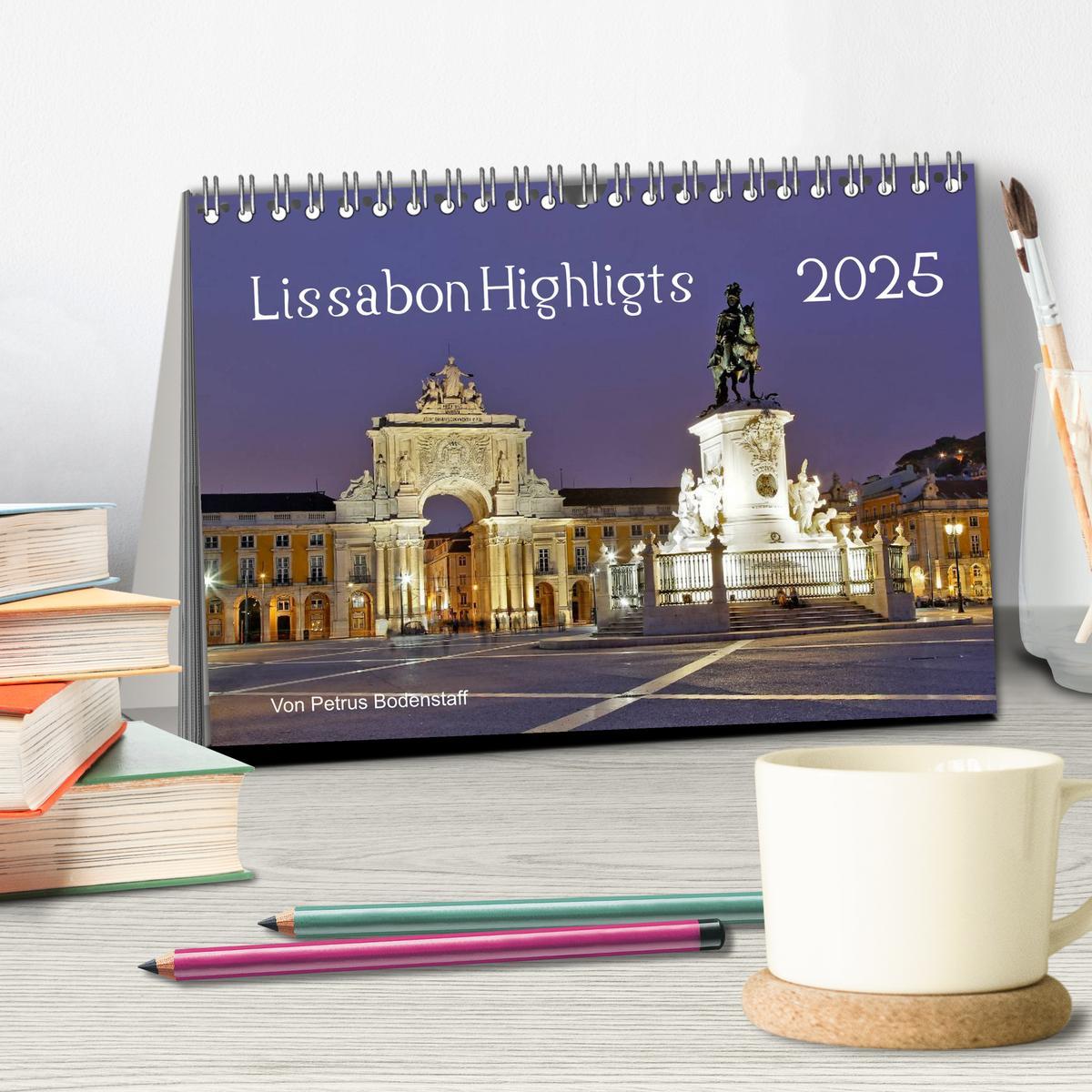 Bild: 9783435603336 | Lissabon Highlights von Petrus Bodenstaff (Tischkalender 2025 DIN...