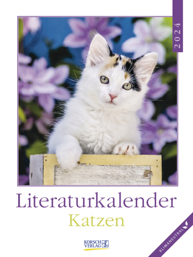 Cover: 9783731870142 | Literaturkalender Katzen 2024 | Korsch Verlag | Kalender | 54 S.