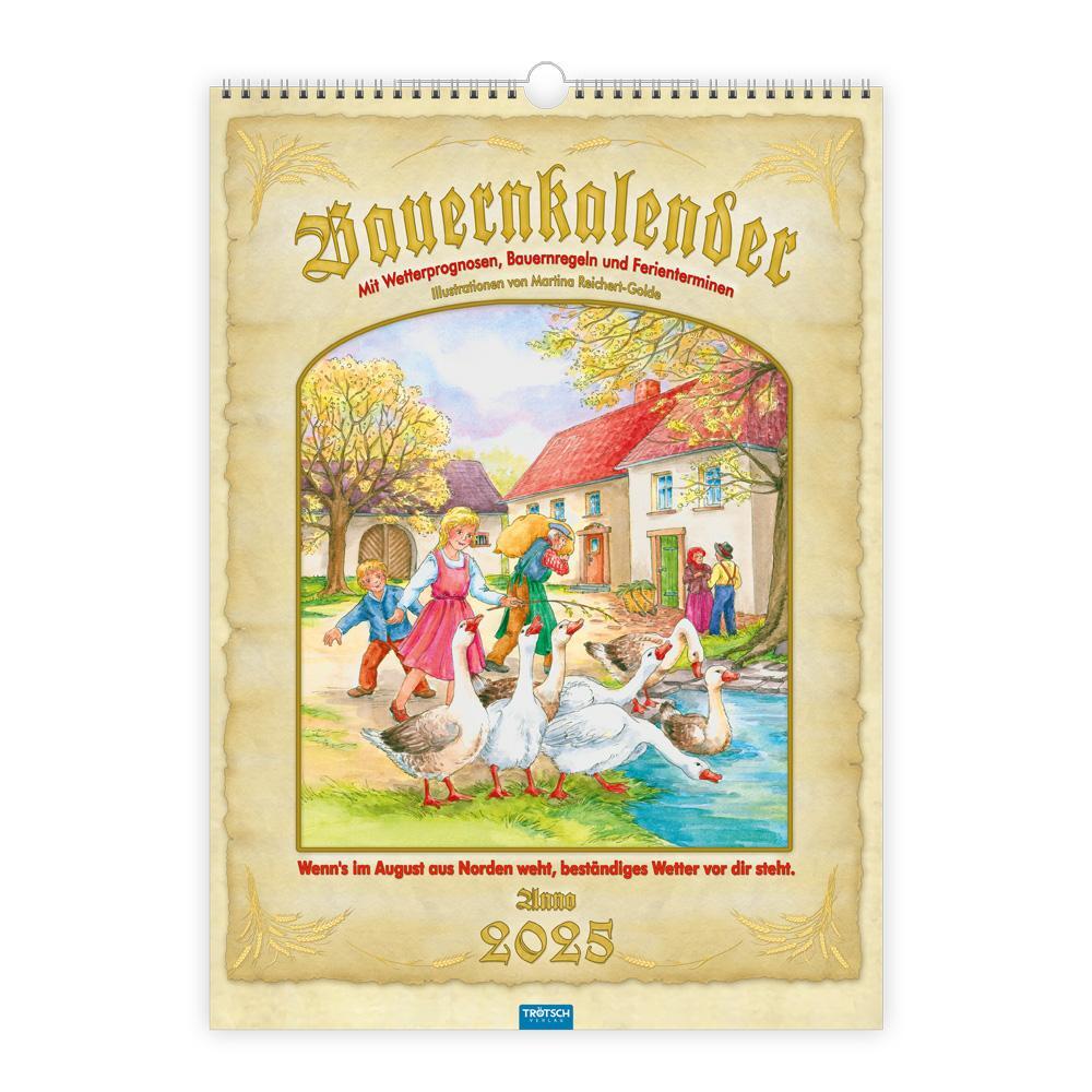 Cover: 9783988022257 | Trötsch Großbildkalender Bauernkalender 2025 mit Wetterprognosen...