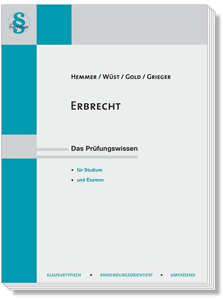 Cover: 9783968380544 | Erbrecht | Karl-Edmund Hemmer (u. a.) | Taschenbuch | Deutsch | 2021