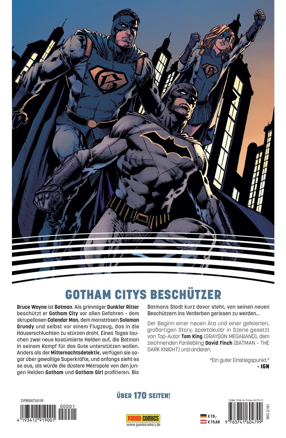 Rückseite: 9783741604799 | Batman | Bd. 1 (2. Serie): Ich bin Gotham | Tom King | Taschenbuch