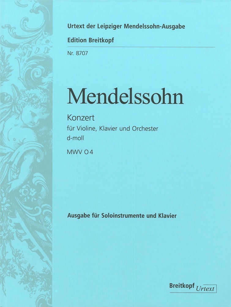 Cover: 9790004180556 | Konzert d-moll | Felix Mendelssohn Bartholdy | Klavierauszug