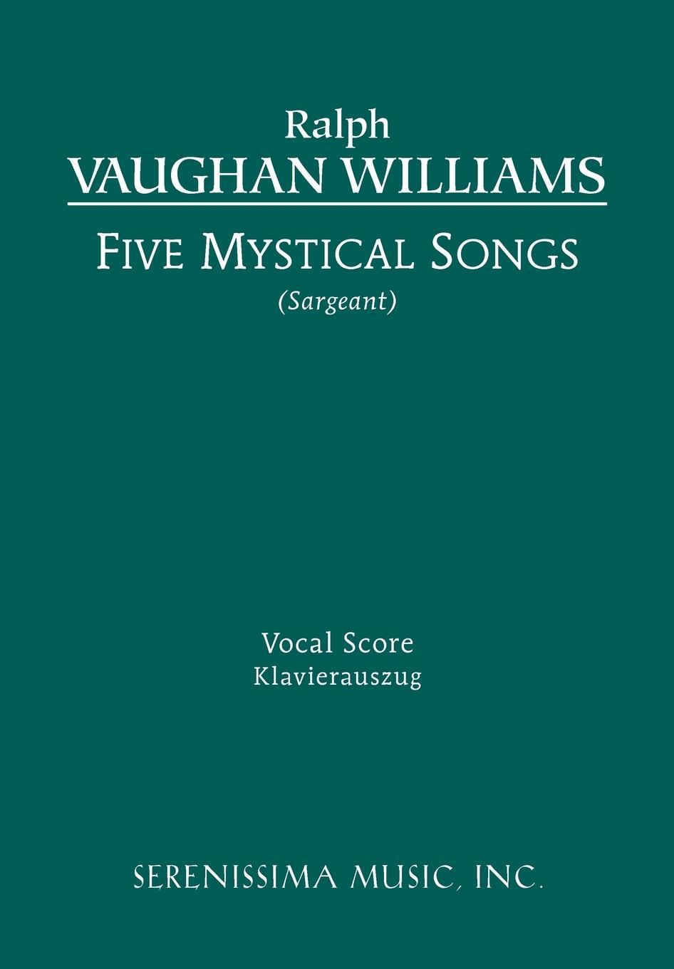 Cover: 9781608740482 | Five Mystical Songs | Vocal score | Ralph Vaughan Williams | Buch