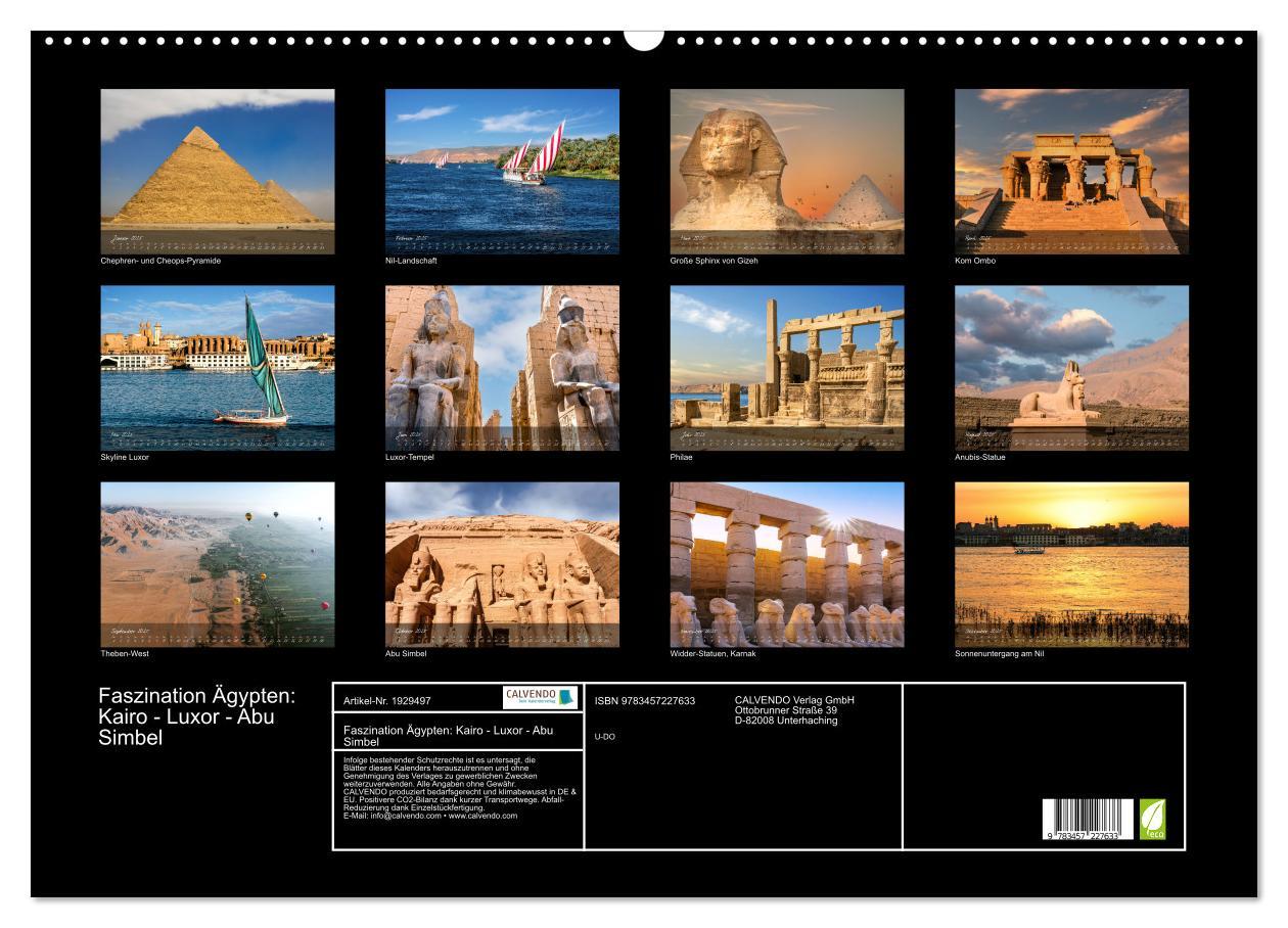 Bild: 9783457227633 | Faszination Ägypten: Kairo - Luxor - Abu Simbel (Wandkalender 2025...