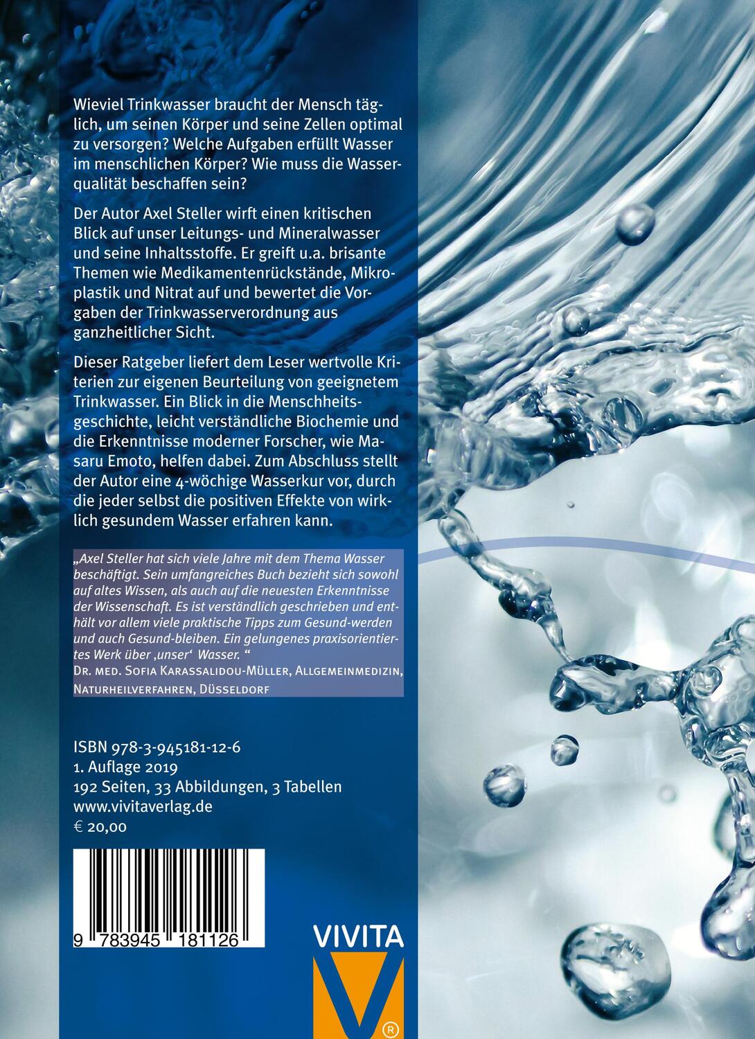 Rückseite: 9783945181126 | Das Trinkwassergeheimnis | Ein nachhaltiger Weg zu besserer Gesundheit