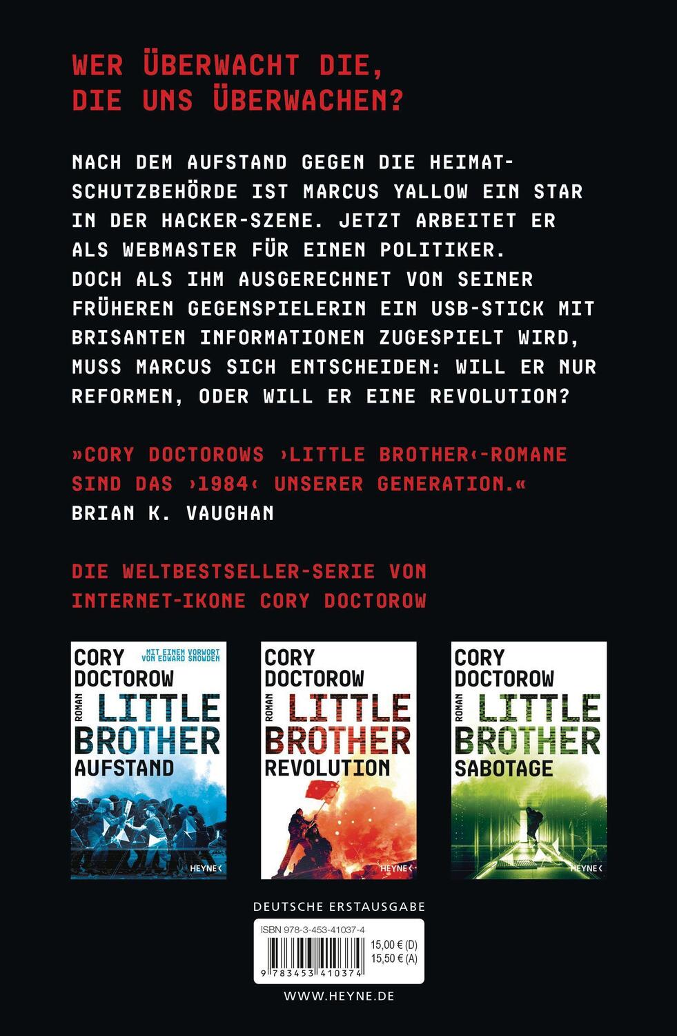 Bild: 9783453410374 | Little Brother - Revolution | Cory Doctorow | Taschenbuch | Deutsch