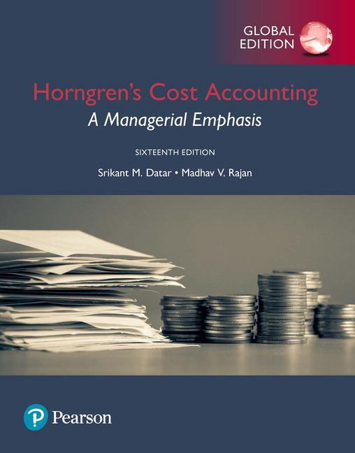 Cover: 9781292211541 | Horngren's Cost Accounting: A Managerial Emphasis, Global Edition