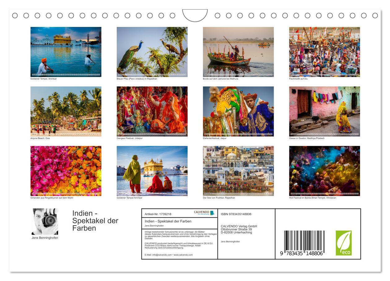 Bild: 9783435148806 | Indien - Spektakel der Farben (Wandkalender 2025 DIN A4 quer),...