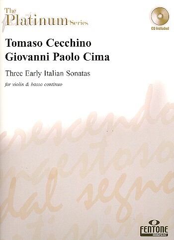 Cover: 9790230009683 | Three Early Italian Sonatas | for violin &amp; basso continuo | Cecchino