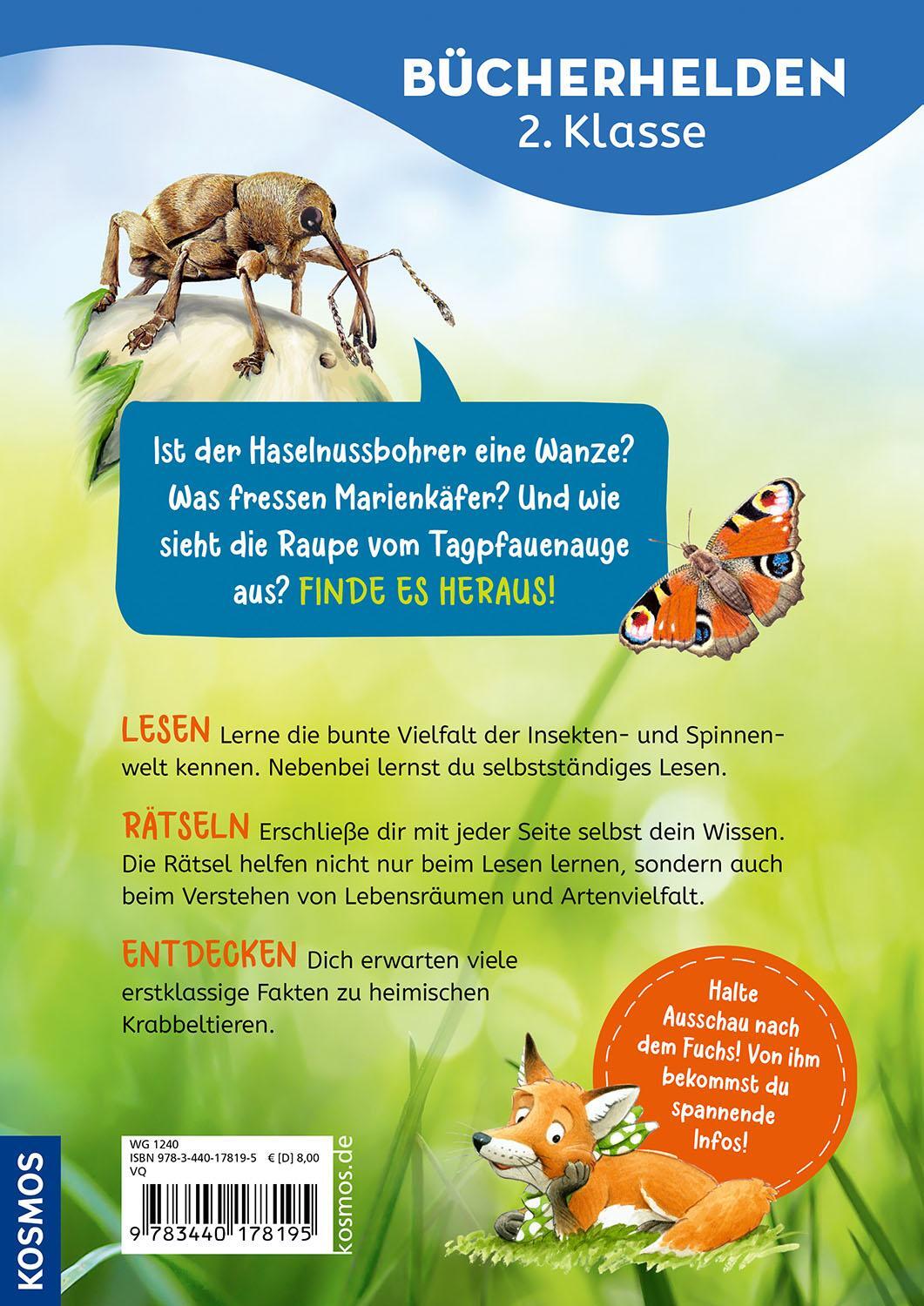 Rückseite: 9783440178195 | Lesen lernen mit Naturrätseln, Bücherhelden 2. Klasse, Insekten &amp;...