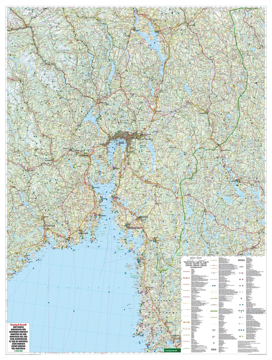 Bild: 9783707921601 | Norwegen Süd, Straßen- und Freizeitkarte 1:250.000, freytag &amp; berndt