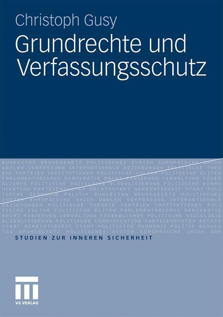 Cover: 9783531181806 | Grundrechte und Verfassungsschutz | Christoph Gusy | Taschenbuch