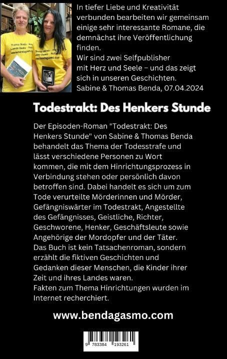 Rückseite: 9783384193261 | Todestrakt: Des Henkers Stunde | Thomas Benda (u. a.) | Taschenbuch