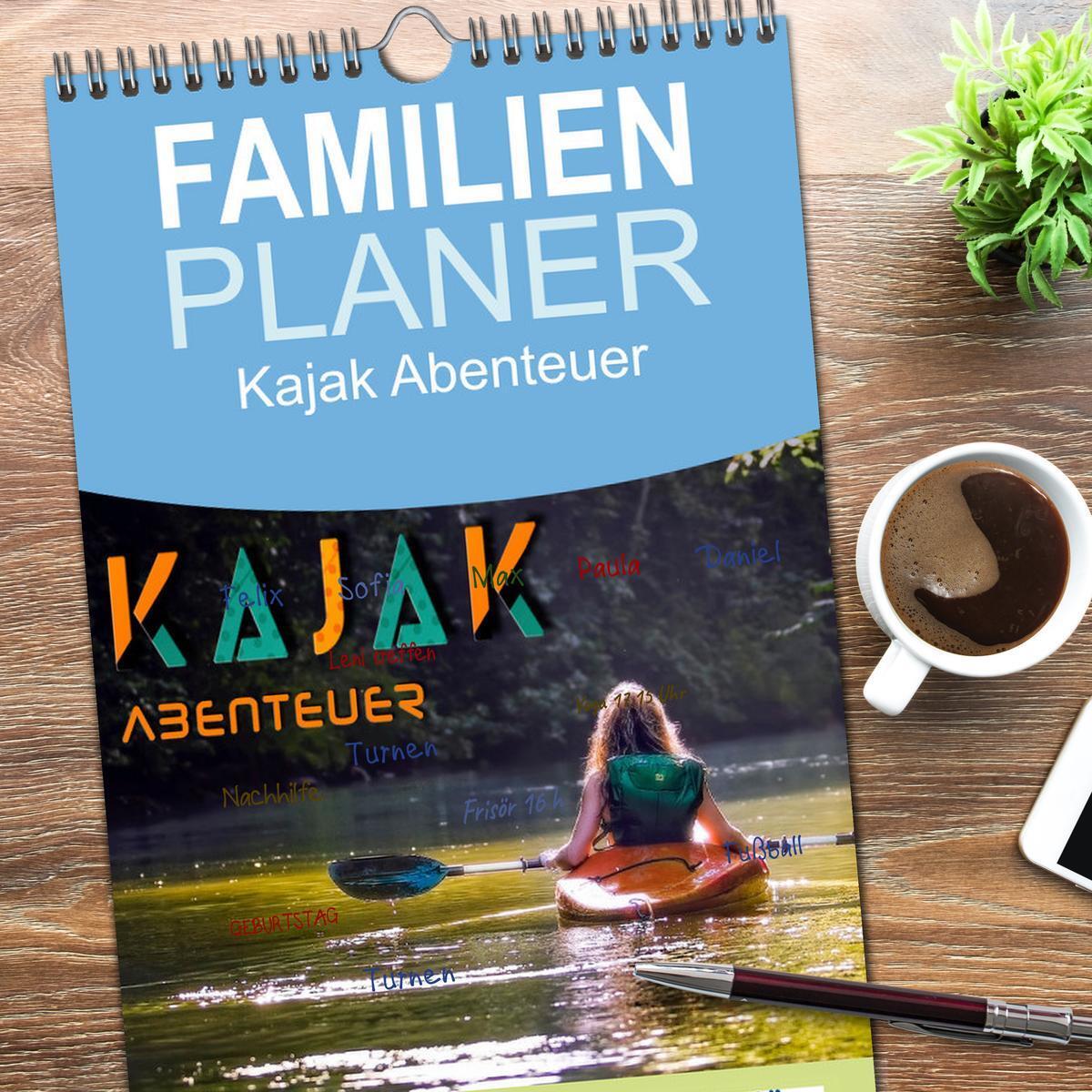 Bild: 9783457097410 | Familienplaner 2025 - Kajak Abenteuer mit 5 Spalten (Wandkalender,...